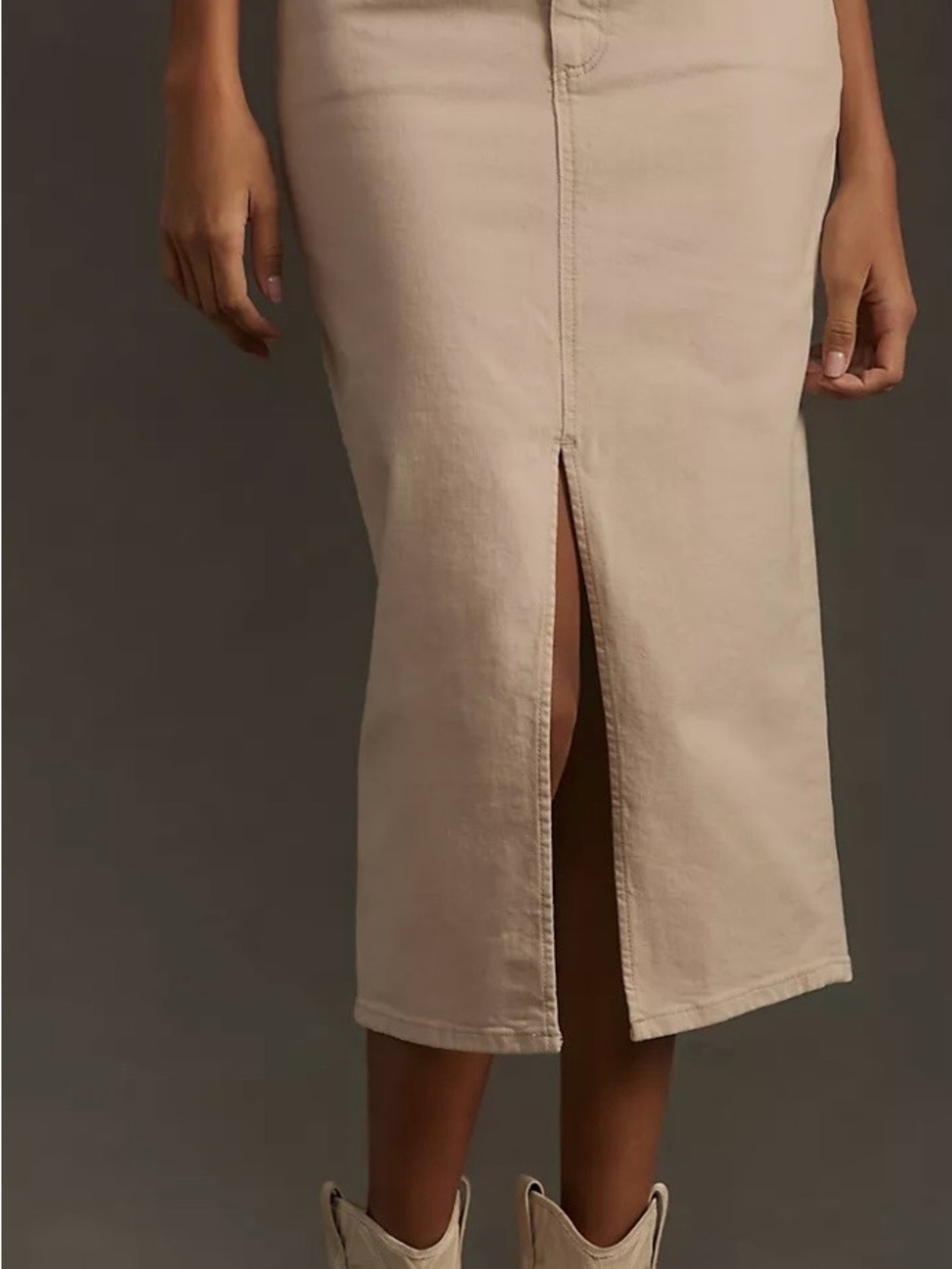 Paige Angela midi skirt women’s size 29, tan color